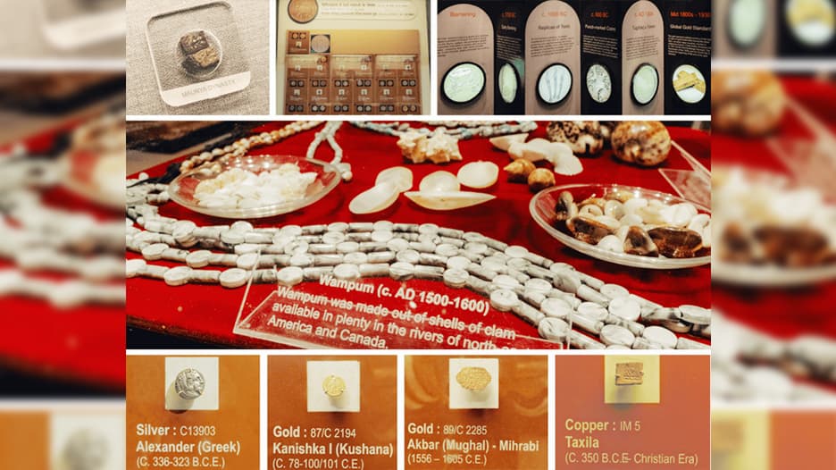 Coin samples at the RBI and Indian museums in Kolkata. (Pictures by Krishnungshu Gangopadhyay)