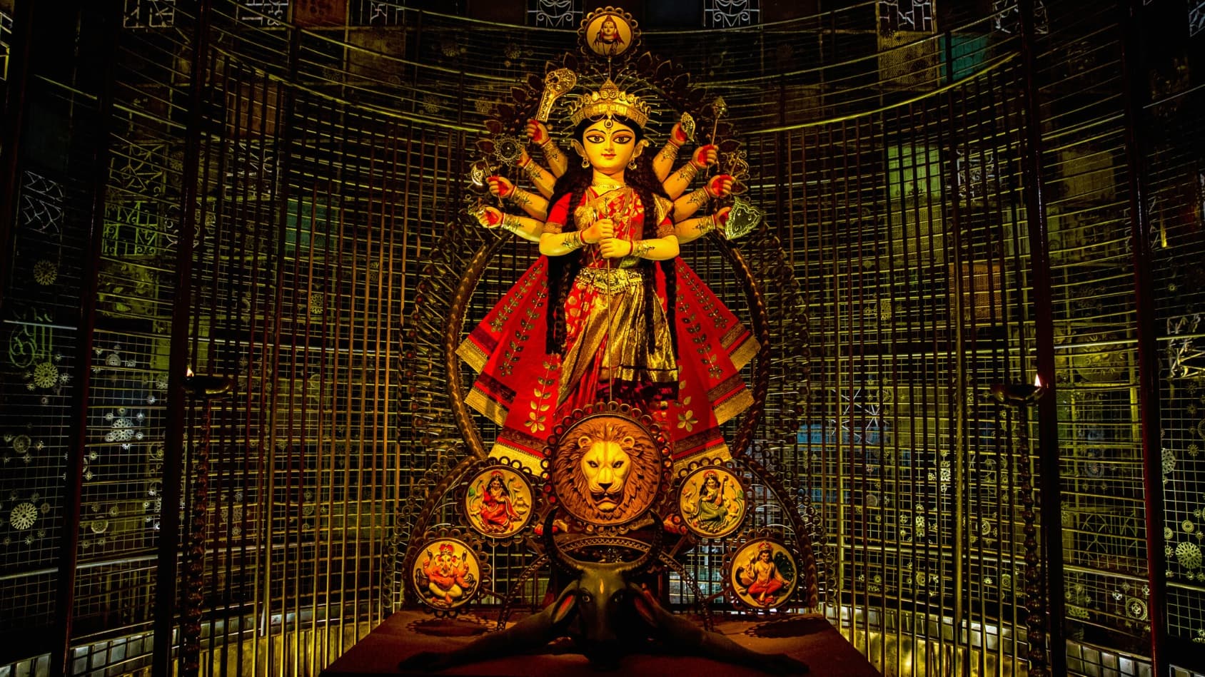 <p dir="ltr">Goddess Durga in her Mahishasuramardini form. (Picture by&nbsp;West Bengal Government)&nbsp;</p>