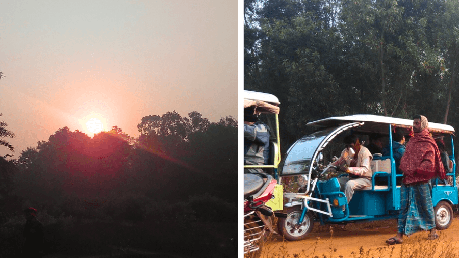 <p>The early morning sun and the trusty totos. (All pictures by Daisy Majumdar)</p>