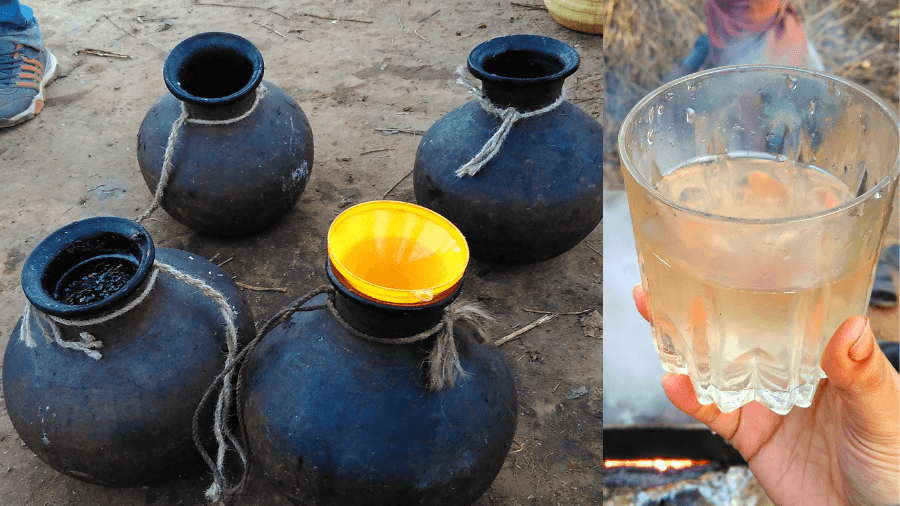 <p>K<em>hejur ras must be consumed fresh, early in the morning, before it can start fermenting.</em></p>
