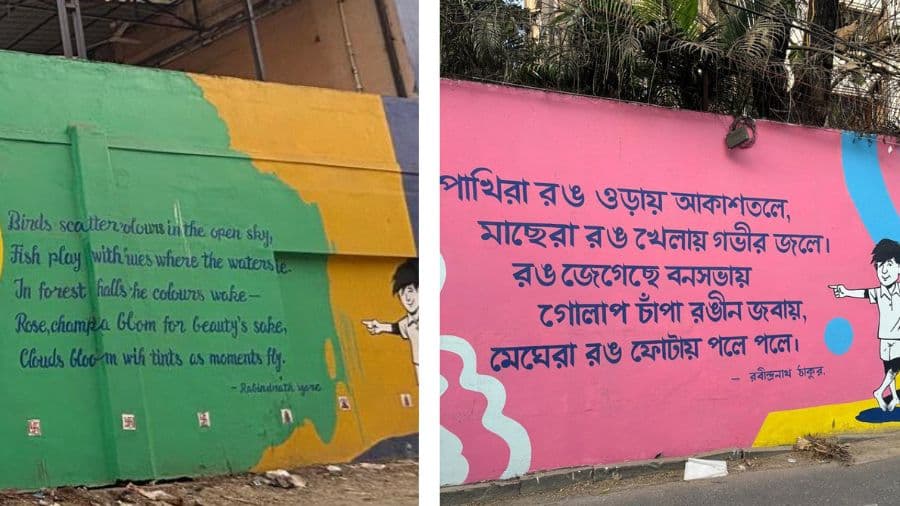 <p>A fitting quote by Tagore on the beauty and prevalence of colours in nature finds pride of place.&nbsp;</p>